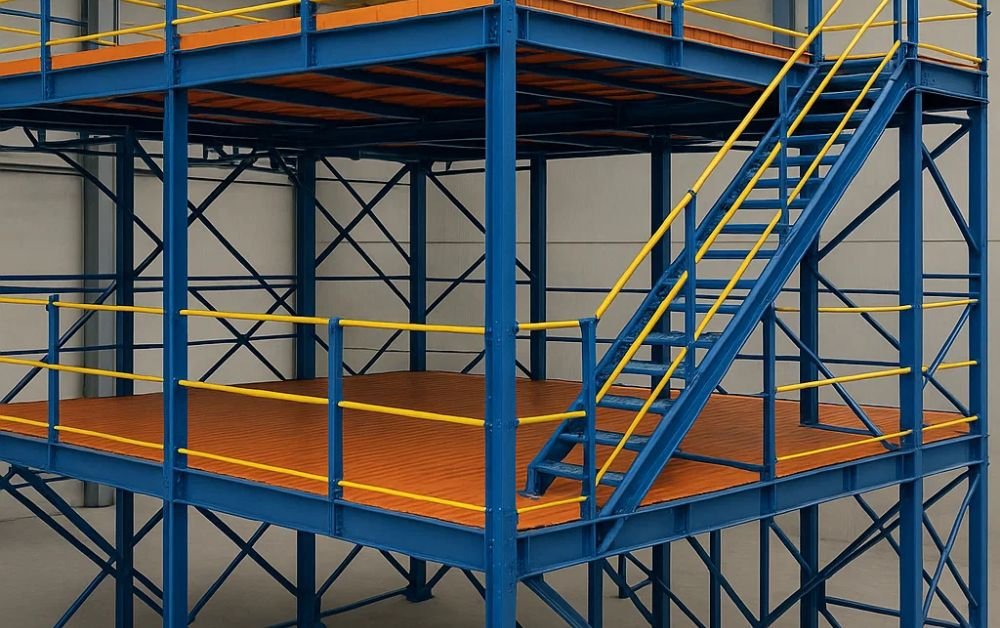 What is a mezzanine racking system